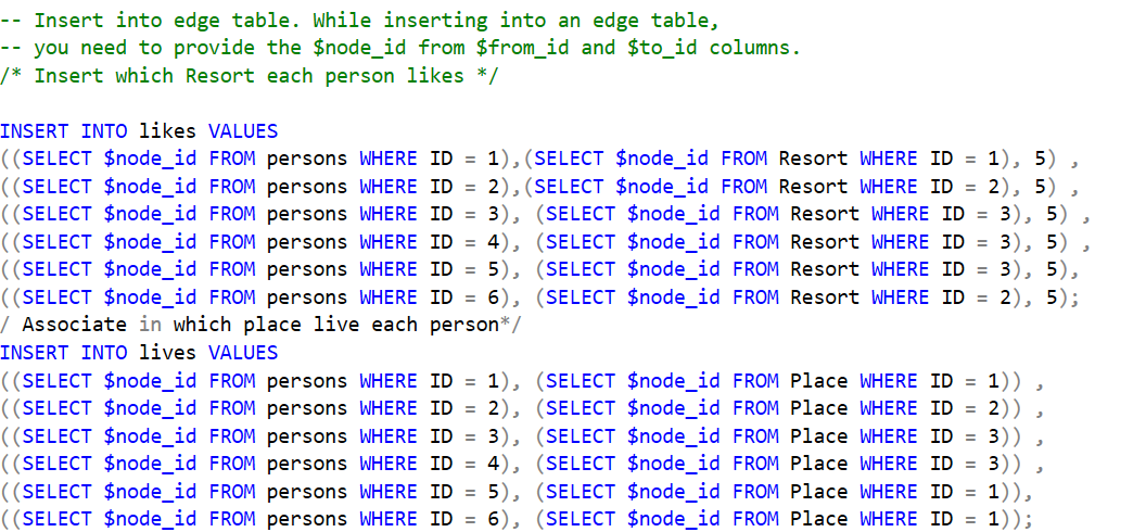 Graph Database Creation step 3