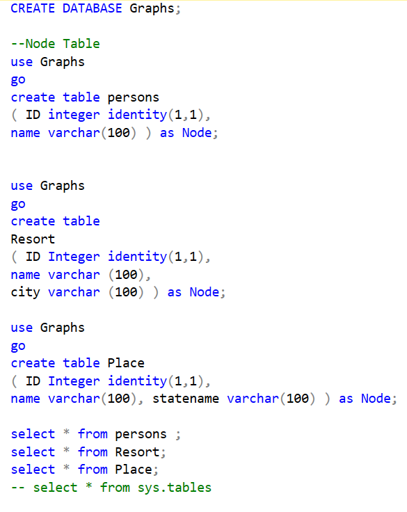 Graph Database Creation step 1